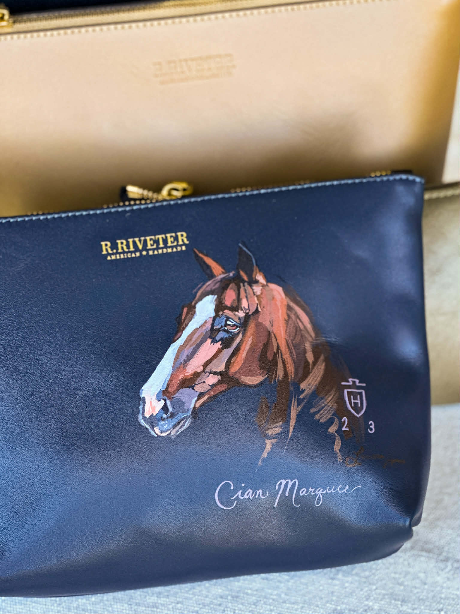 Leather Bag Customization - Painted Designs - Larissa Ann Fine Art
