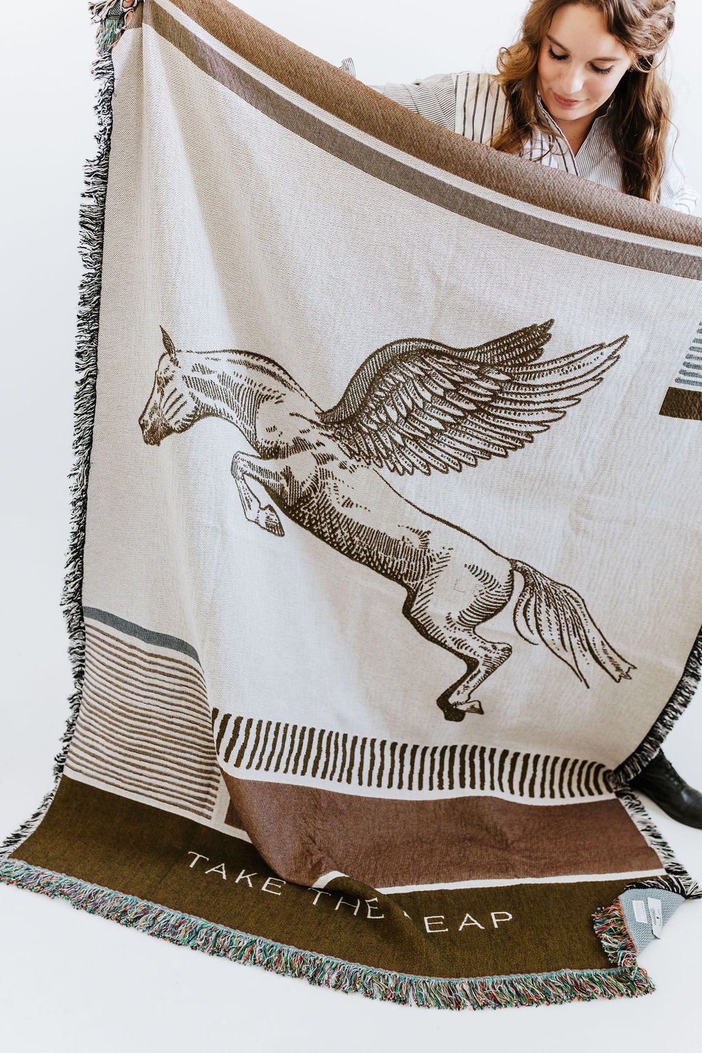 Take the Leap Woven Tapestry Blanket - Larissa Ann Fine Art