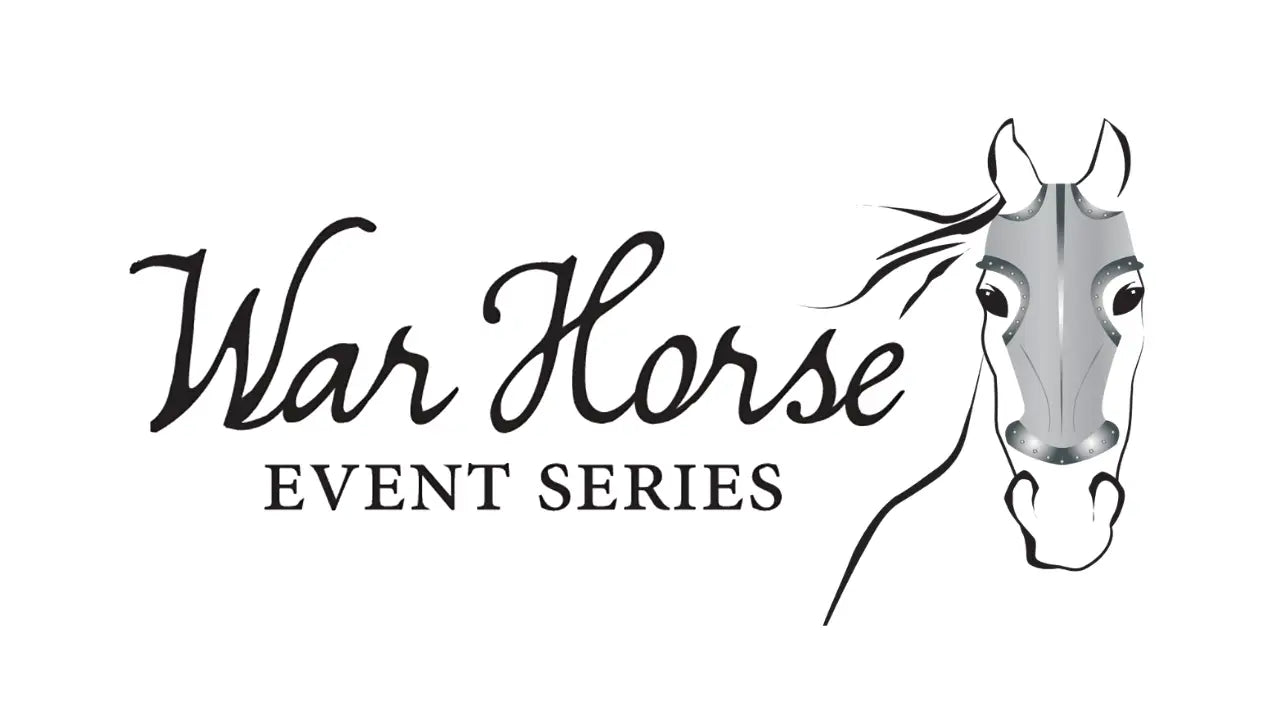 Logo for 'War Horse Event Series' with a horse's head illustration on a white background