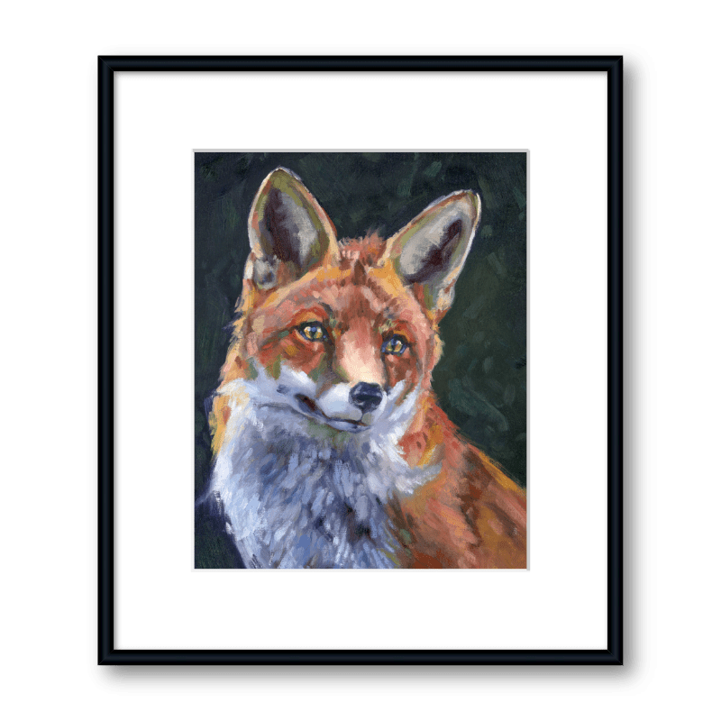 Girl in Red Coat— Fox Fine Art Print - Larissa Ann Fine Art