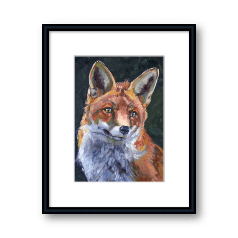 Girl in Red Coat— Fox Fine Art Print - Larissa Ann Fine Art