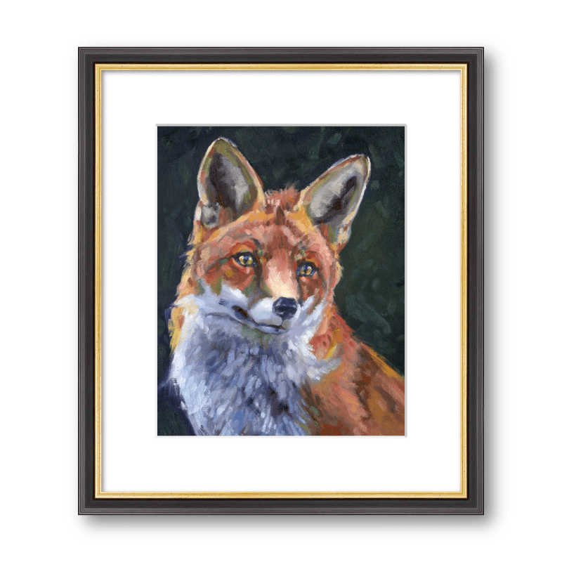 Girl in Red Coat— Fox Fine Art Print - Larissa Ann Fine Art
