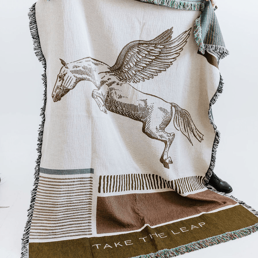 Take the Leap Woven Tapestry Blanket - Larissa Ann Fine Art
