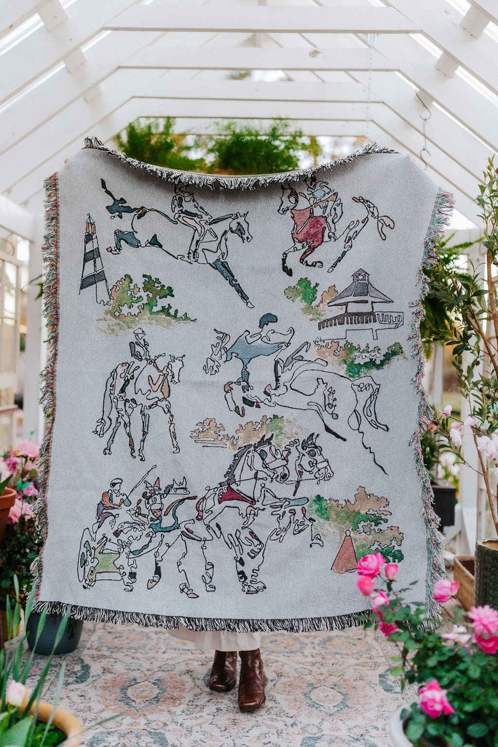 "Equestrian Harmony" Woven Tapestry - Larissa Ann Fine Art