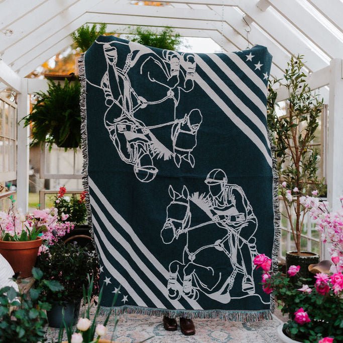 "Five Star" Woven Tapestry Blanket - Larissa Ann Fine Art