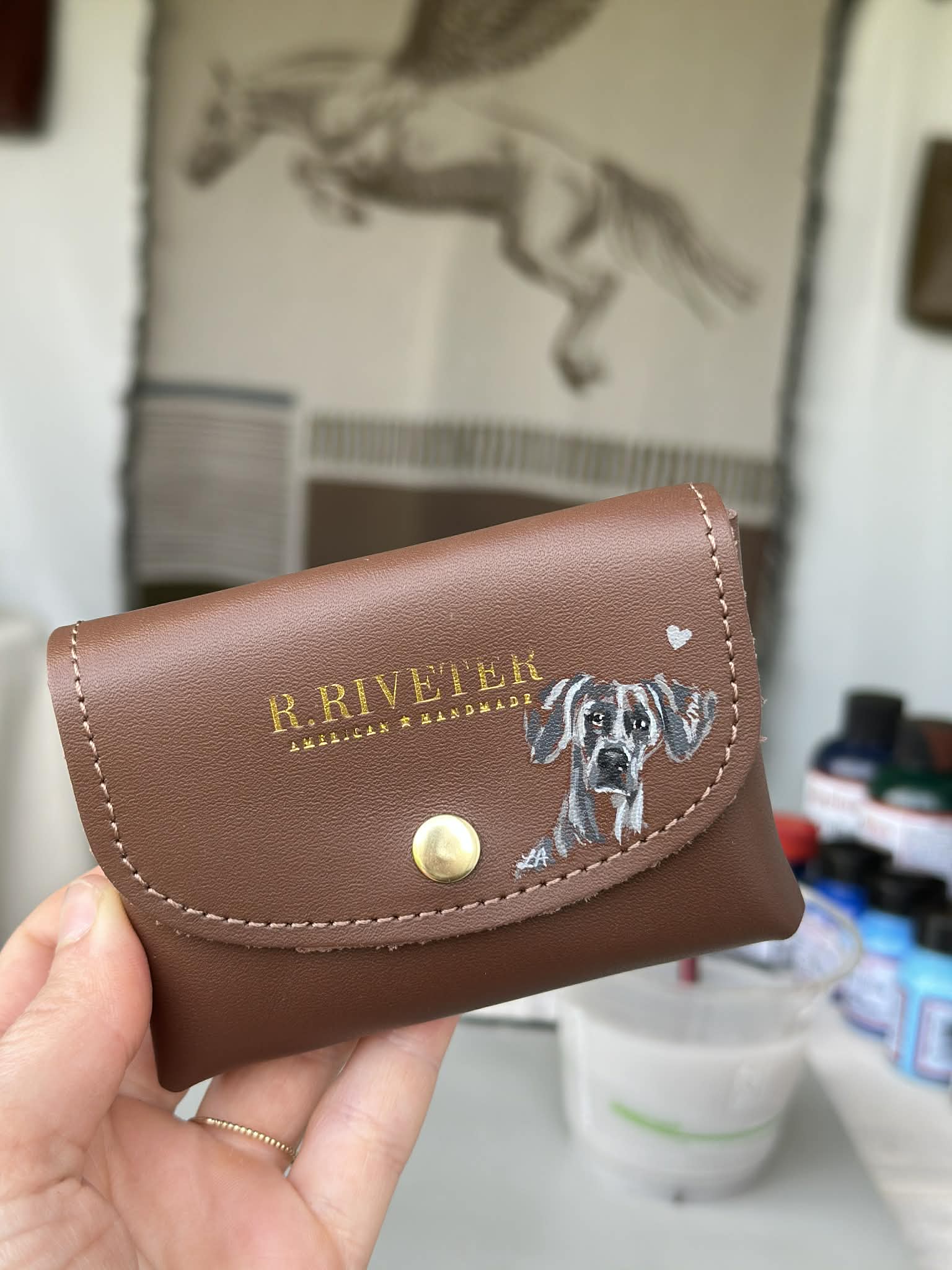 Leather Bag Customization - Painted Designs - Larissa Ann Fine Art